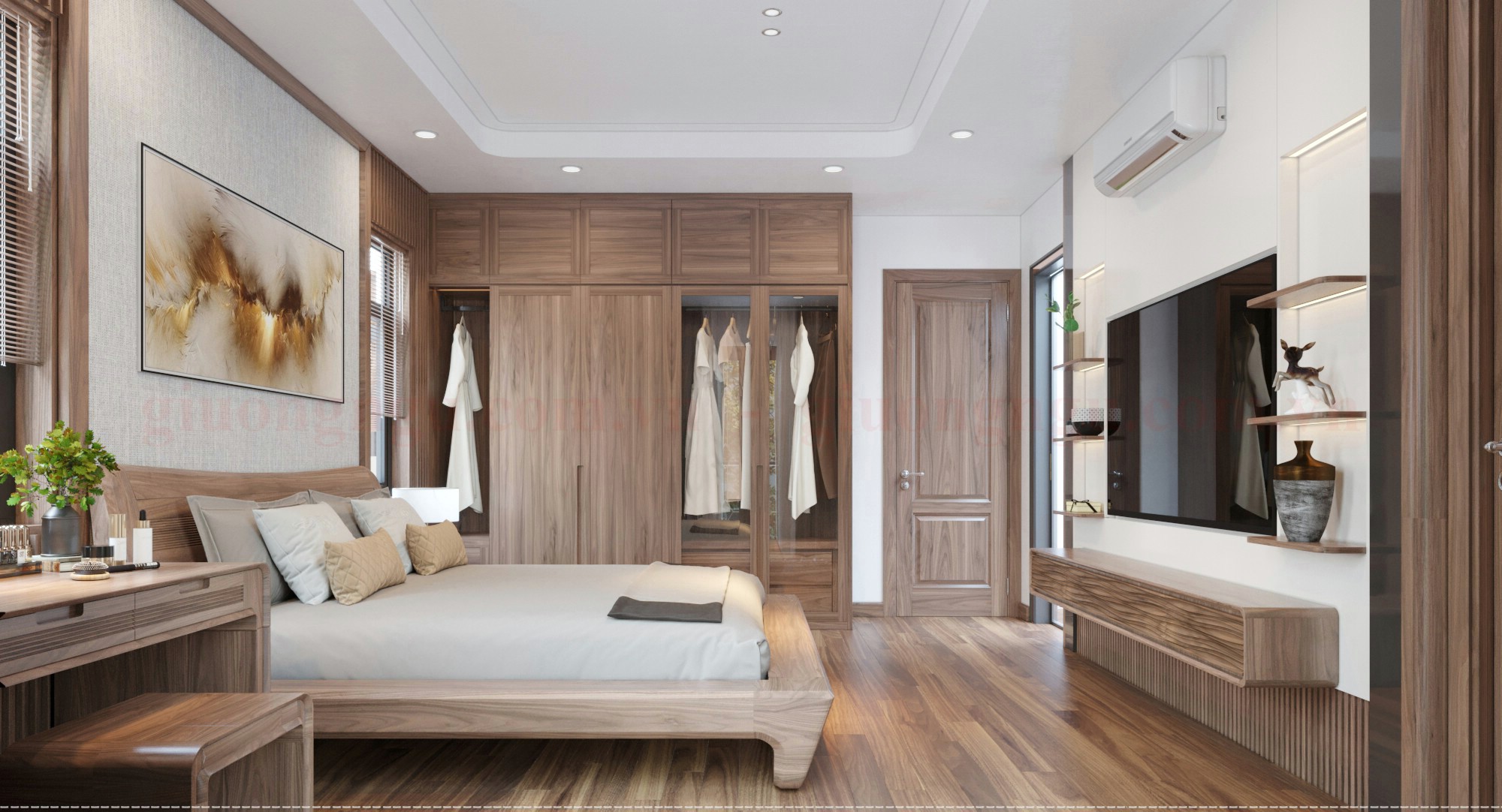 Phòng ngủ luxury sang trọng với thiết kế đẳng cấp