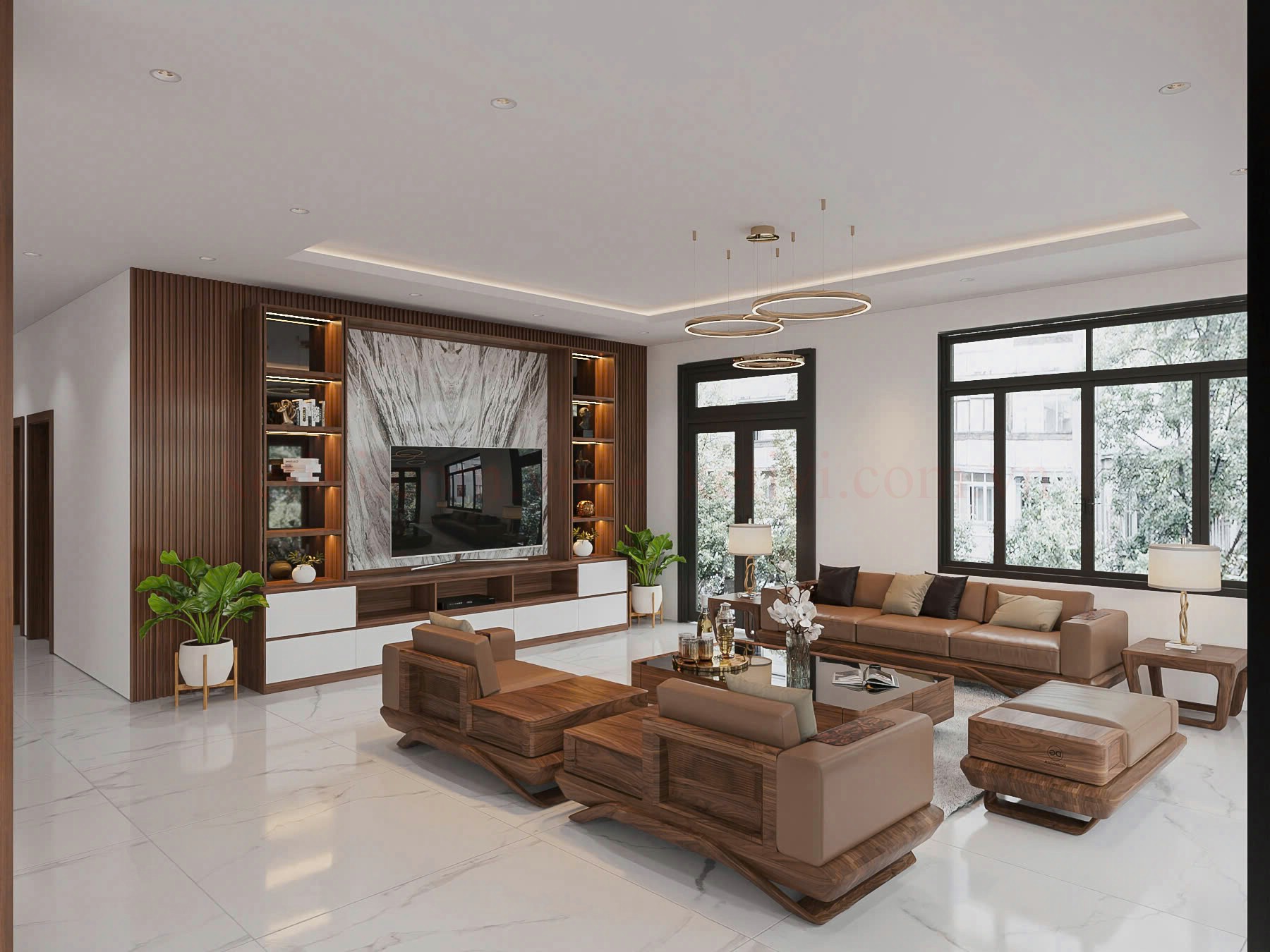 Bộ sofa gỗ Óc Chó