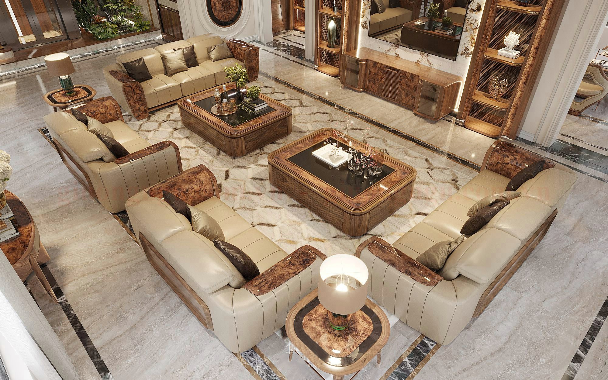 Sofa góc gỗ hiện đại, kiểu dáng thời thượng, đệm ngồi êm ái